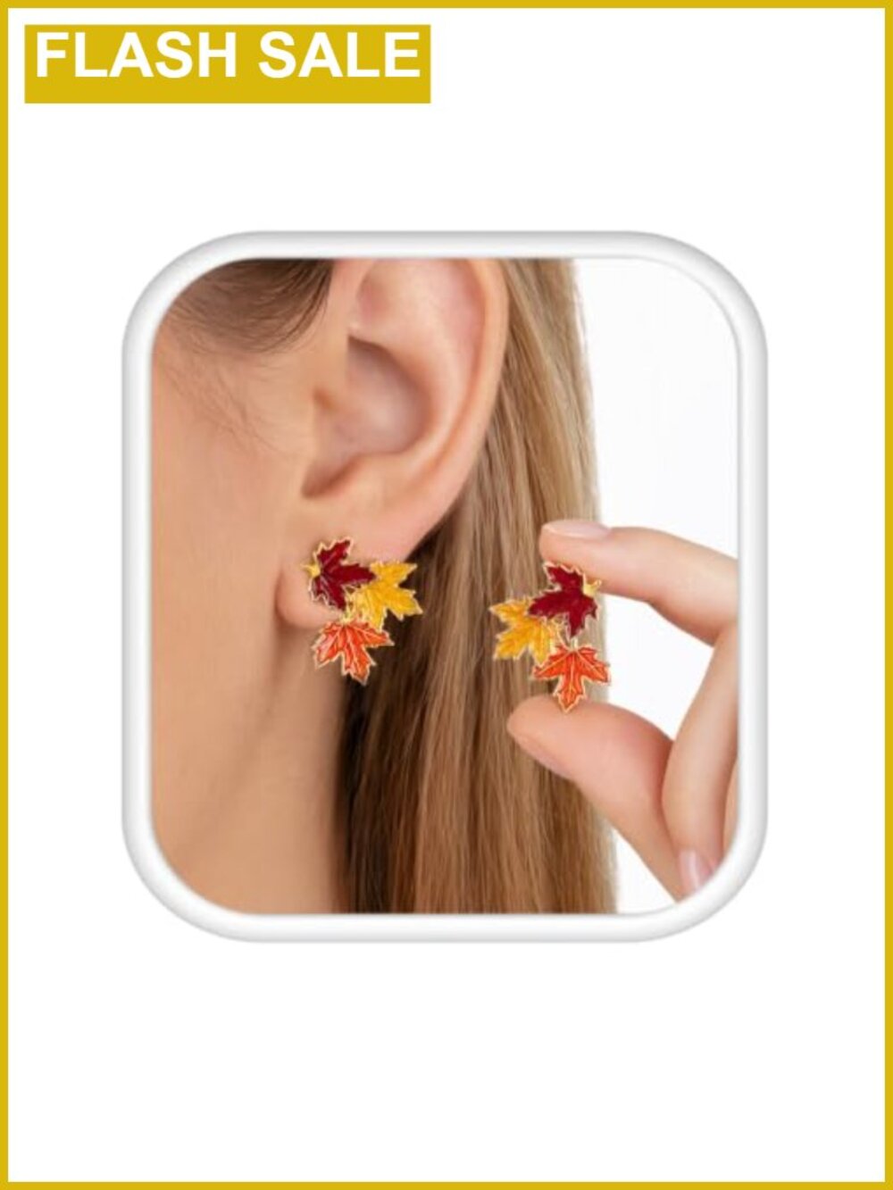 Maple Leaf Stud Earrings for Women Fall Thanksgiving Jewelry Gift